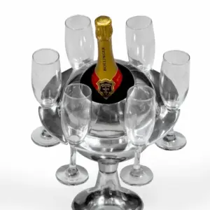 MG Wine cooler with 6 Flutes