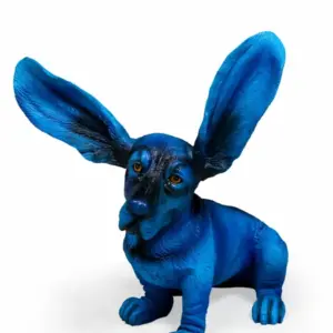 MG Blue Surprised Basset