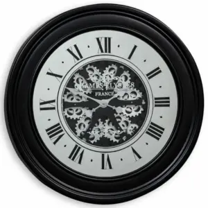 MG Black Moving Gears Clock