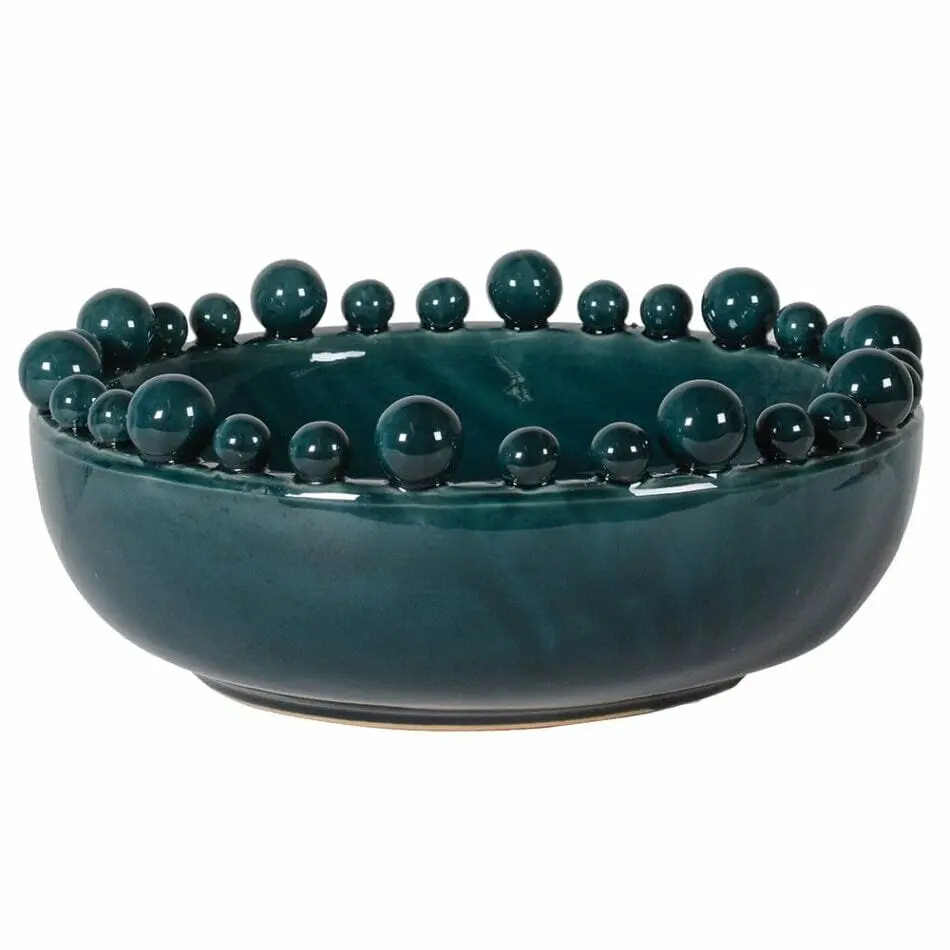 CH Teal Bobble Edged Bowl