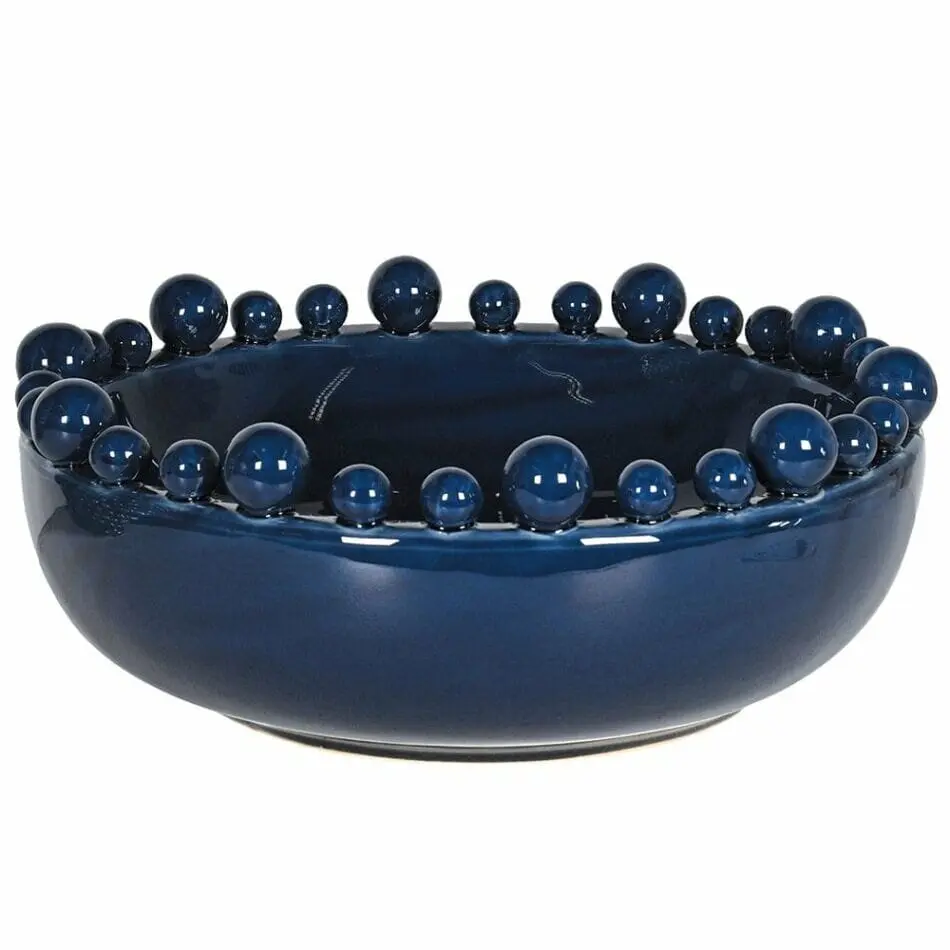 CH Dark Blue Bobble Edged Bowl
