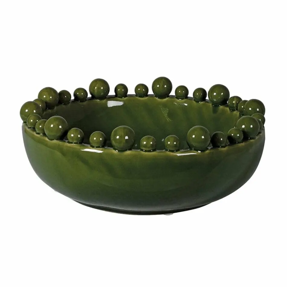 CH Green Bobble Edged Bowl