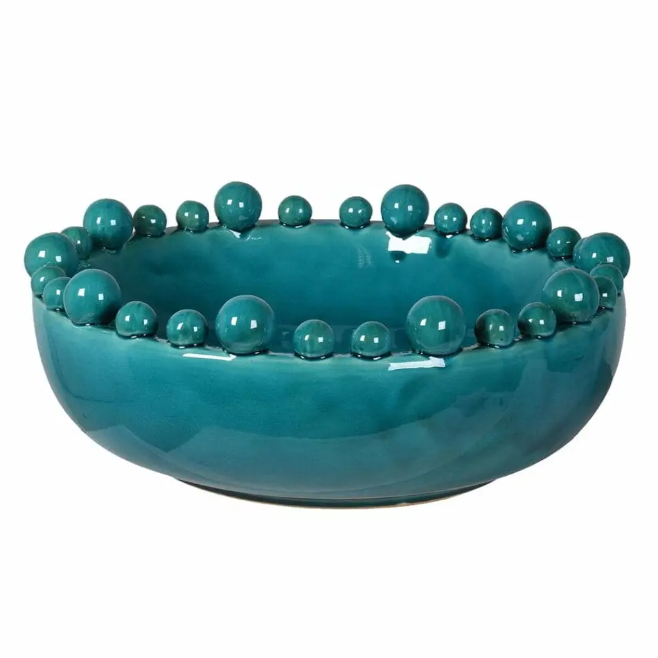 CH Aqua Bobble Edged Bowl