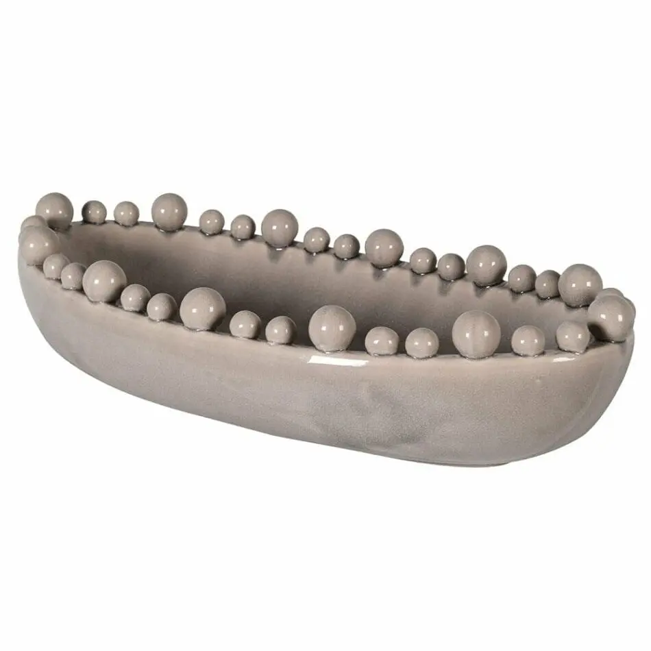 CH Cream Oval Bobble Edged Bowl