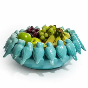MG Flock of birds ceramic bowl - Blue