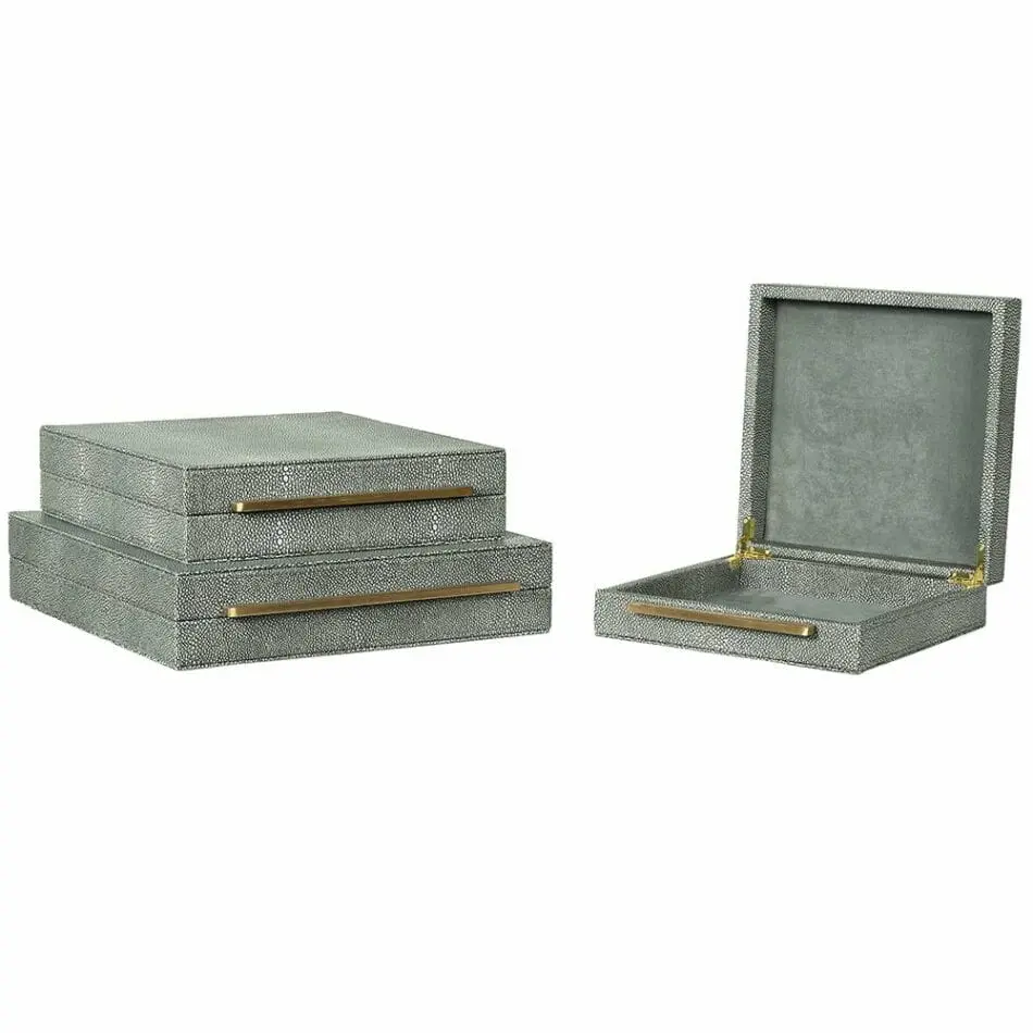 CH Set Of Green Faux Boxes