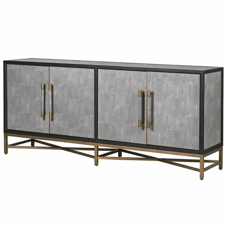 CH Oak And Shagreen Cupboards