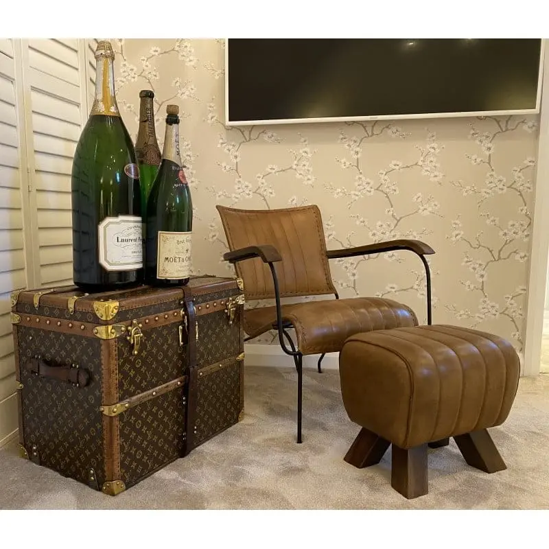 WW Brown Leather Armchair