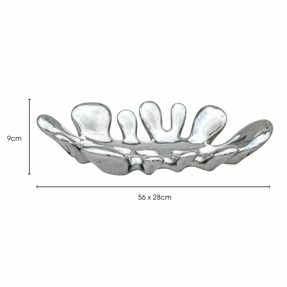 FG Silver Ceramic Splash Dish