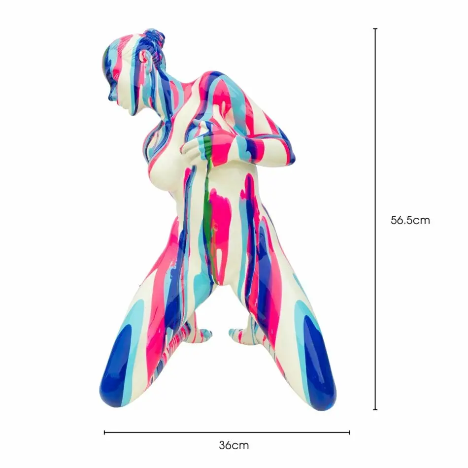 FG Yoga Lady Kneeling - Pink & Blue