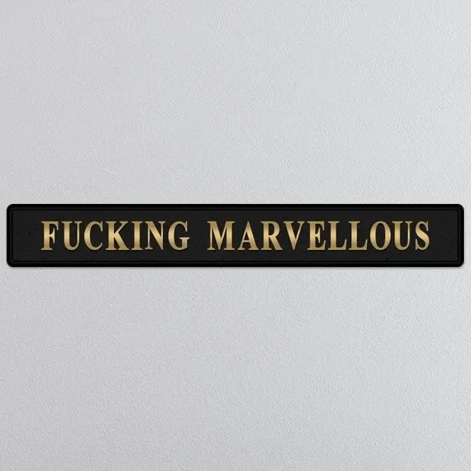 "FUCKING MARVELLOUS" Black/Gold