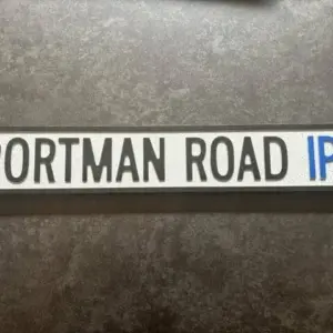 HE "PORTMAN ROAD IP1" Road Sign - XL