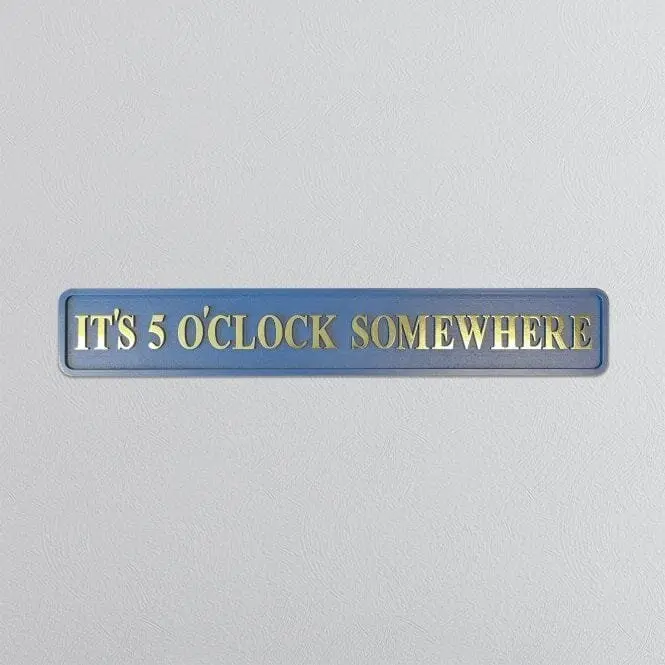 "5 O'CLOCK" Blue/Gold