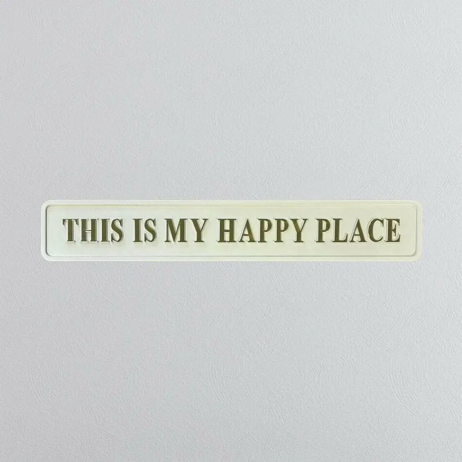 "HAPPY PLACE" Cream/Gold