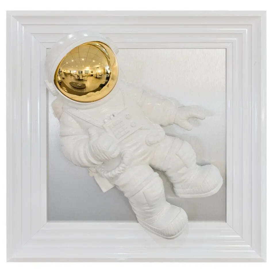 FG Spaceman 3D Framed Artwork - White
