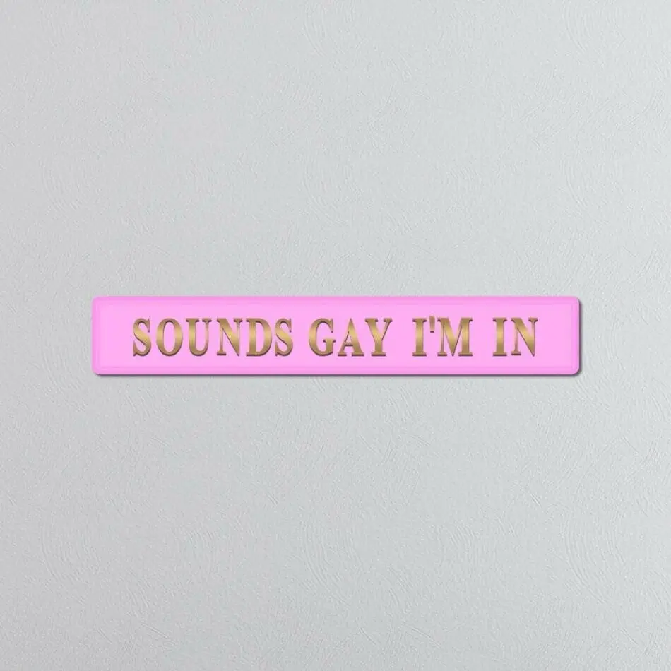 "SOUNDS GAY" Pink/Gold