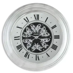 MG Silver Moving Gears Clock