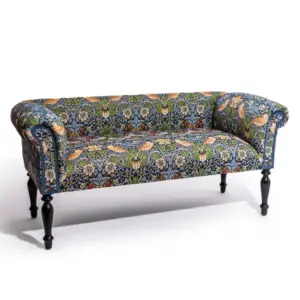 MG William Morris Strawberry Thief Occasional Sofa - Hand Made in the UK