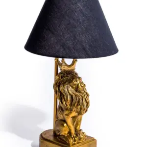MG Antique Gold Lion Table Lamp