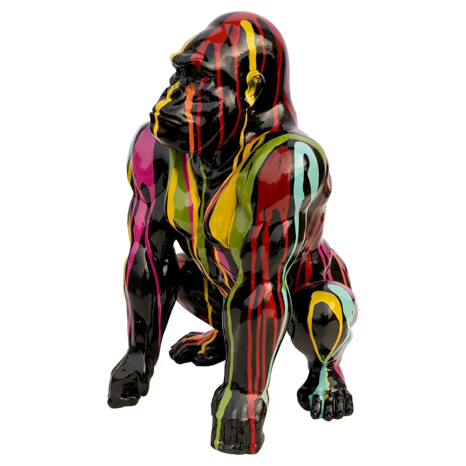 FG Painted Black Gorilla Statuette