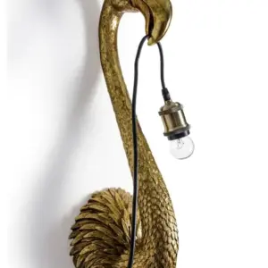 MG Antique Gold Flamingo Head Wall Lamp