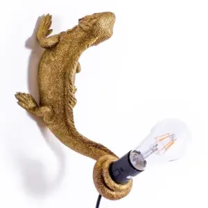 MG Antique Gold Iguana Wall / Table Lamp