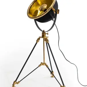MG Black and Brass Large Tripod Table Lamp