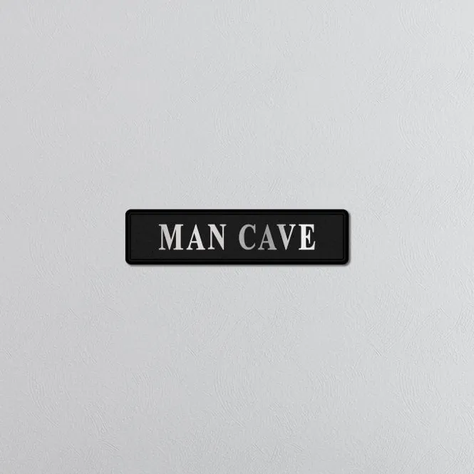 "MAN CAVE" Black/Silver