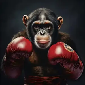 DU Boxing Monkey Wall Art