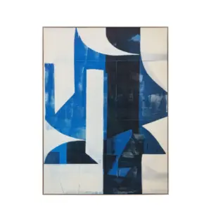 GD Cobalt Abstract Framed Canvas