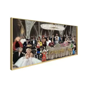 WW 'Superstars Feast' - Framed Glass Artwork - 160cm x 80cm