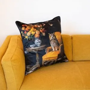 HE Luxury Cushion - Curiosity Owl