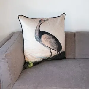 HE Luxury Cushion - Hooping Crane