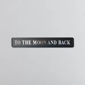 "TO THE MOON & BACK" Black/Silver