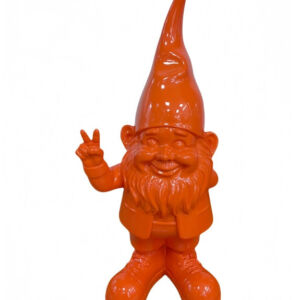 MG Medium Bright Orange "Peace" Gnome Figure