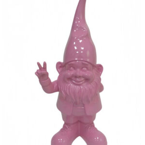 MG Medium Bright Pink "Peace" Gnome Figure