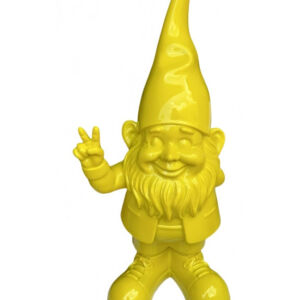 MG Medium Bright Yellow "Peace" Gnome Figure