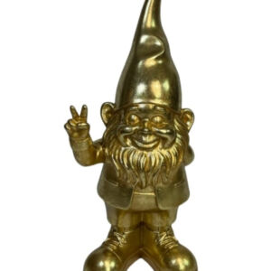 MG Medium Gold "Peace" Gnome Figure