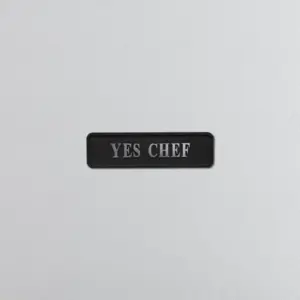 "Yes Chef" Black/Silver