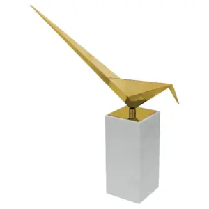 FG Long Tailed Tit on Medium Marble Plinth