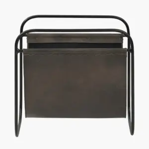 PL Eliseo Peppercorn Leather Magazine Rack