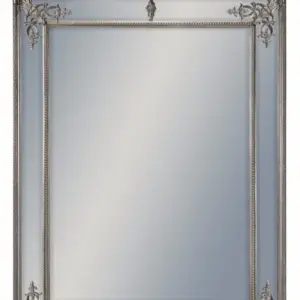 MG Large Silver French Mirror with Crest