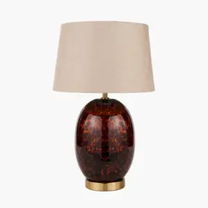 PL Lucien Tortoiseshell Glass Tall Table Lamp