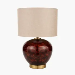 PL Lucien Tortoiseshell Glass Table Lamp