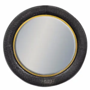 MG Black and Bronze Large Round Lincoln Wall Mirror