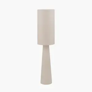 PL White Slubby Handloom Fabric Floor Lamp