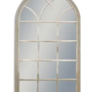 MG Large French Grey Arch Window Mirror