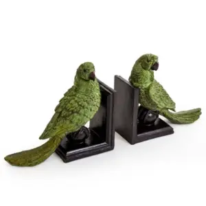 MG air of Green Parrot on Ball Bookends
