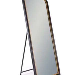 MG Black with Gold Beaded Dressing Mirror