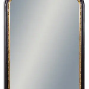 MG Black with Gold Beaded Portrait Wall Mirror
